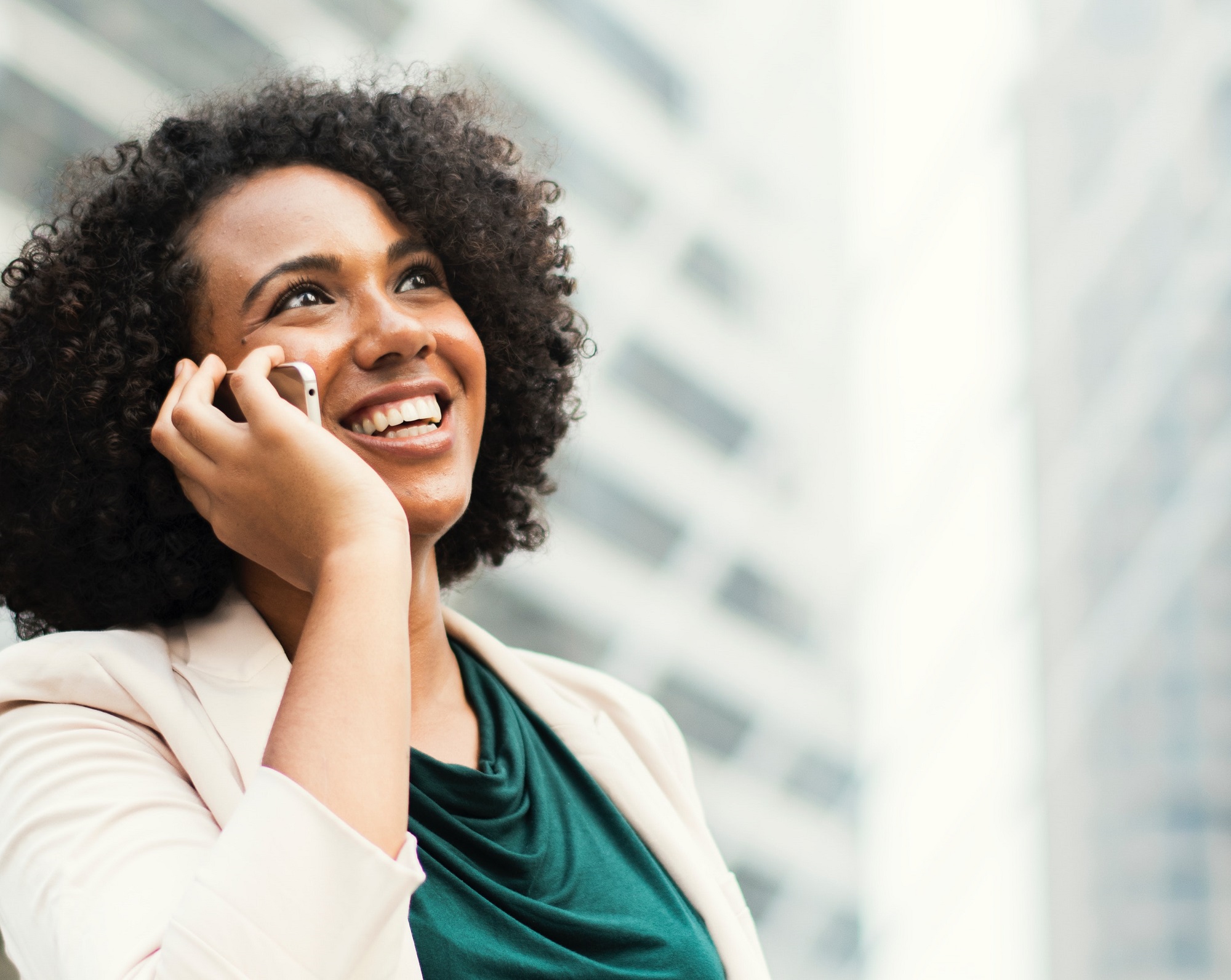 Picture of woman on the phone