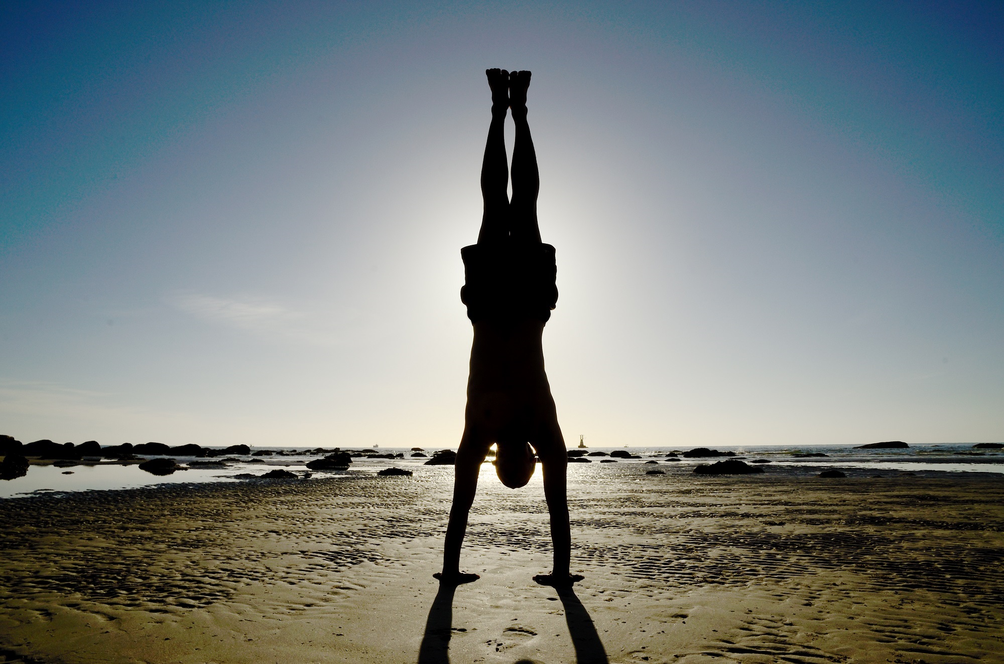 Person standing on hands