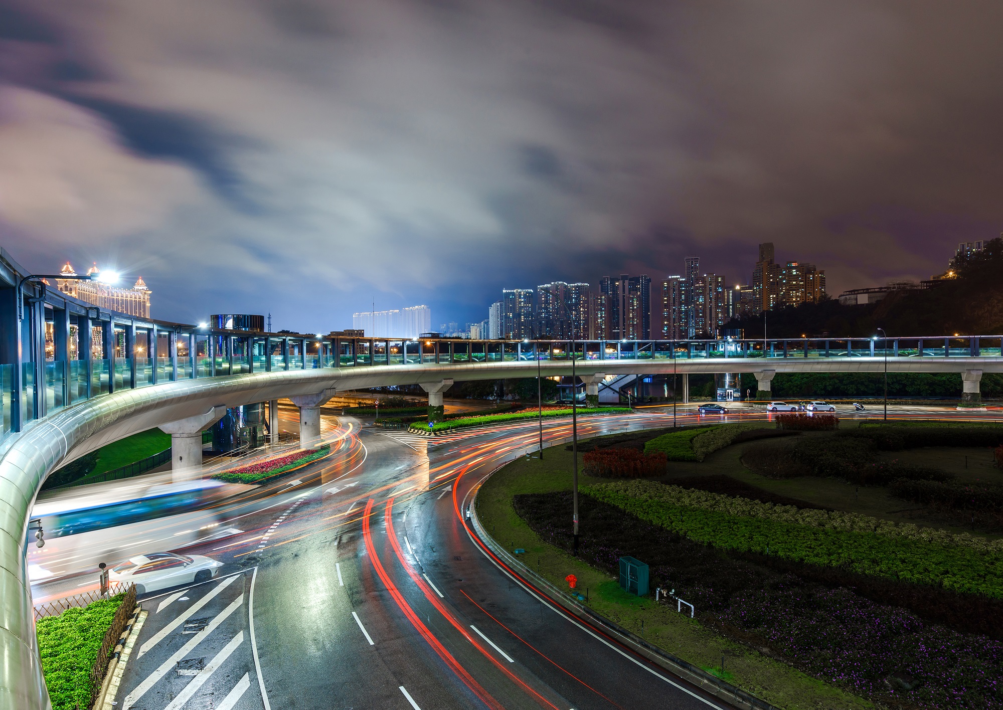 Foto van stad in de nacht