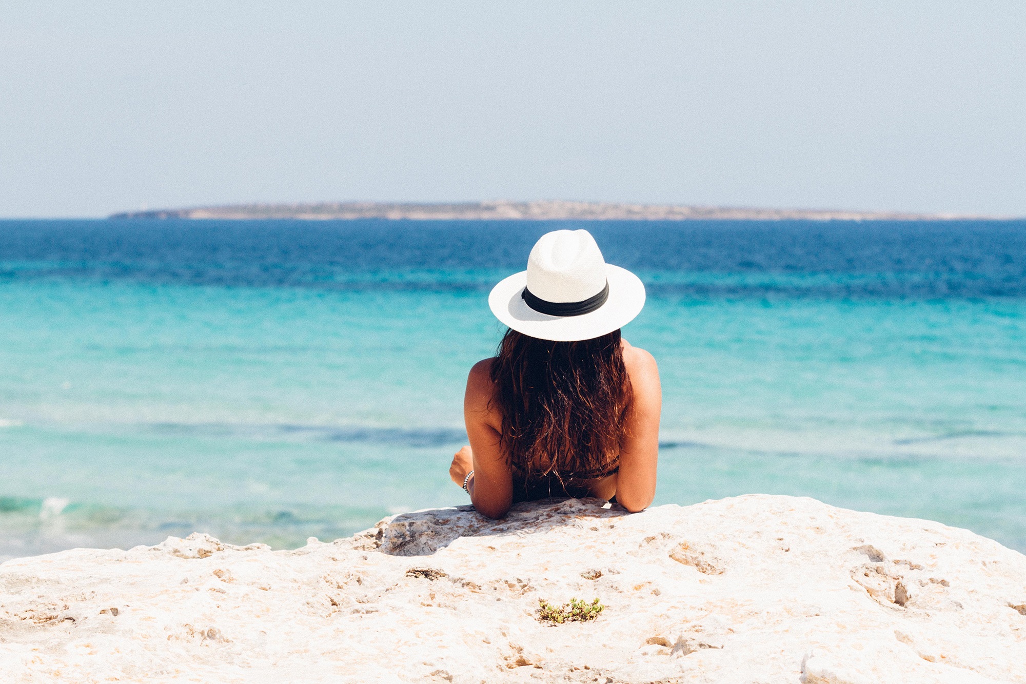 Foto van vrouw op het strand