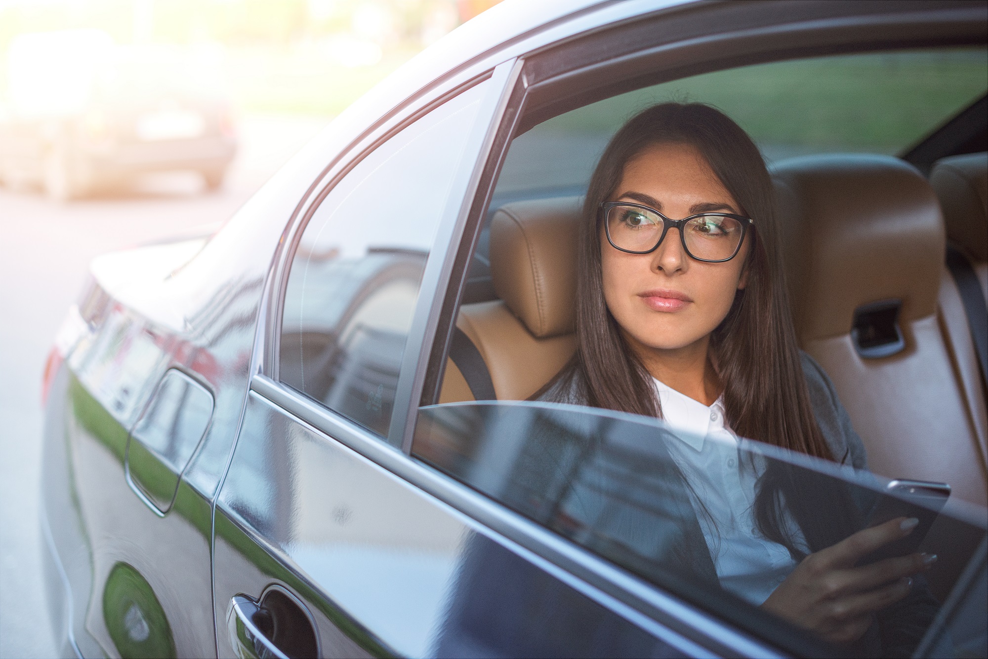 Foto van vrouw in auto