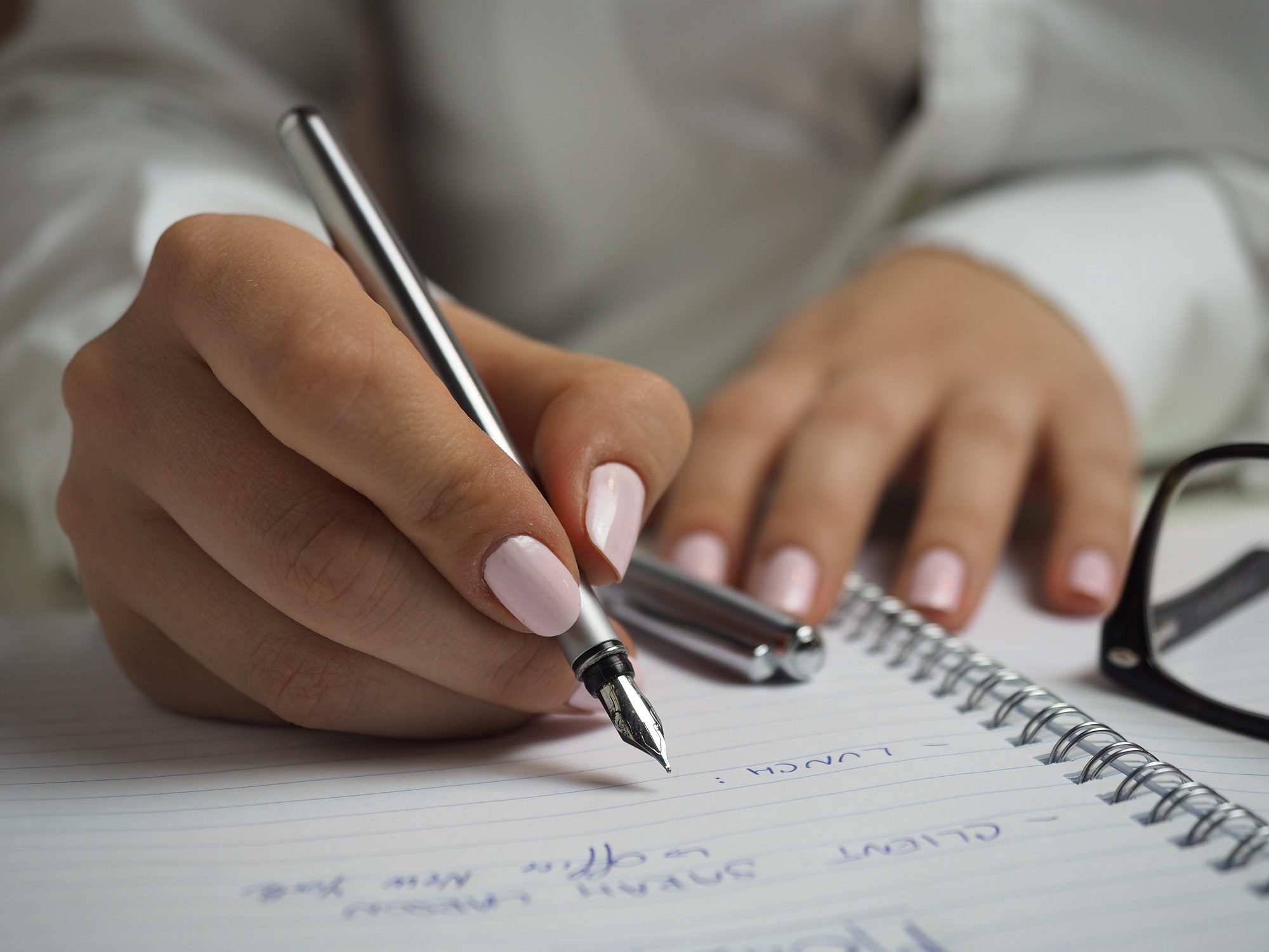 Picture of woman writing