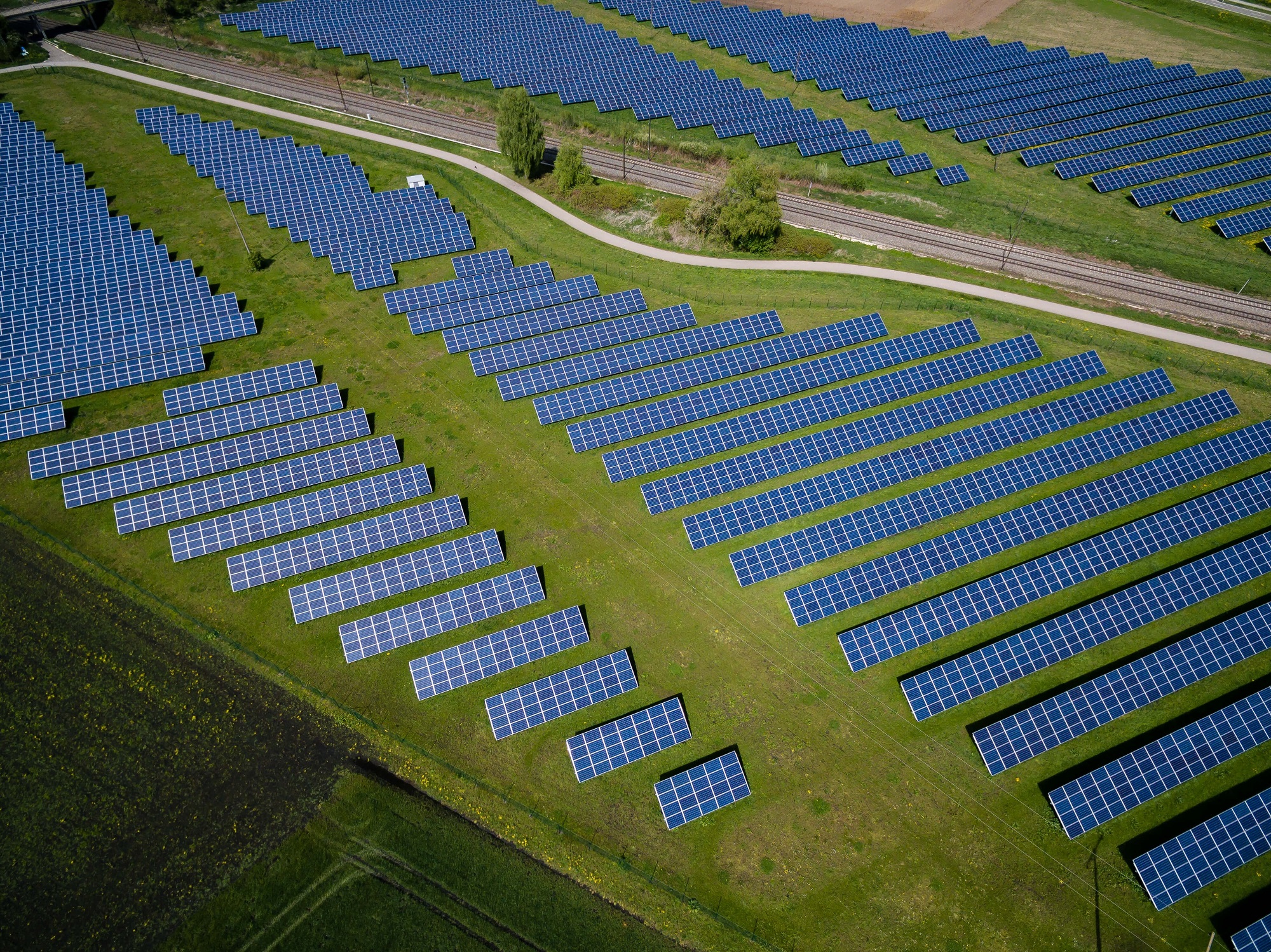 Foto van zonnepanelen